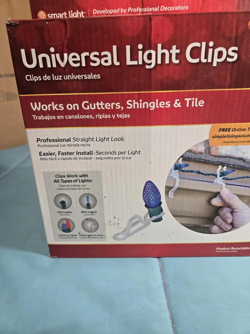100 Universal Light Clips! Simple Living Solutions For Gutters, Shingles & Tile